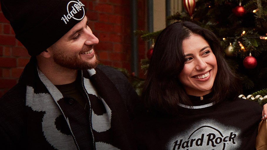 Couple wearing Hard Rock merchandise