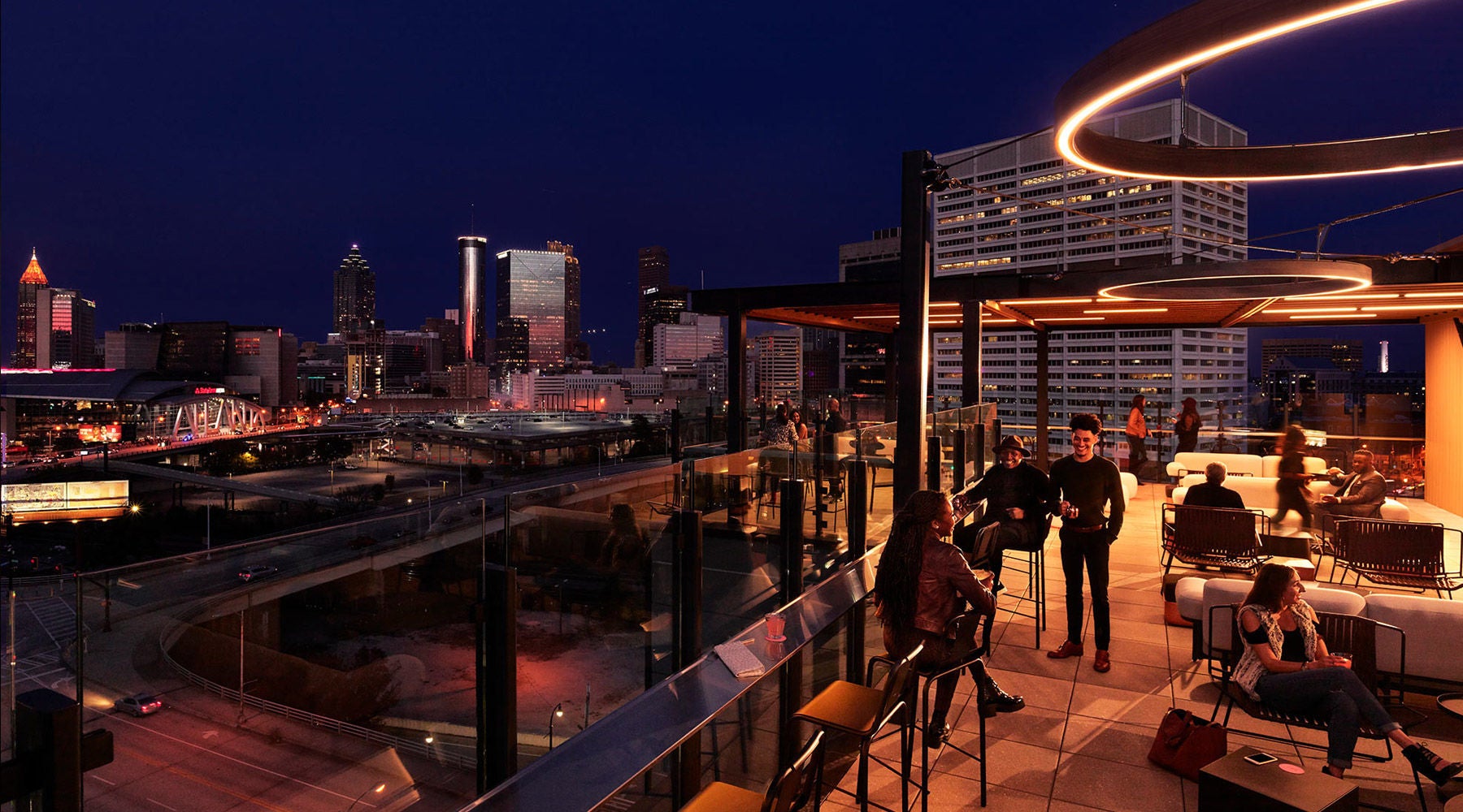 Woman in a Pinstripe dress